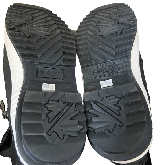 Pajar Canada Barb Waterproof Leather Suede Faux Fur Black Winter Boot Size 10 - Picture 15 of 15